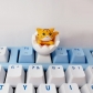 Dropshipping 3D Artisan ESC Keycap for Mechanical Keyboard Anime Cartoon Decoration Translucent Personalized Keycaps Cute Cat